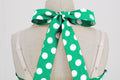 Women Retro Polka Dot Dresses Vintage 1950s Halter Cocktail Prom Dress Green