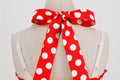 Women Retro Polka Dot Dresses Vintage 1950s Halter Cocktail Prom Dress Red
