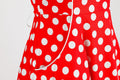 Women Retro Polka Dot Dresses Vintage 1950s Halter Cocktail Prom Dress Red