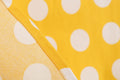 Women Retro Polka Dot Dresses Vintage 1950s Halter Cocktail Prom Dress Yellow