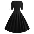 Women Retro Vintage 1950s Vintage Dress Cocktail Swing Party Dress Black