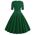 Women Retro Vintage 1950s Vintage Dress Cocktail Swing Party Dress Green