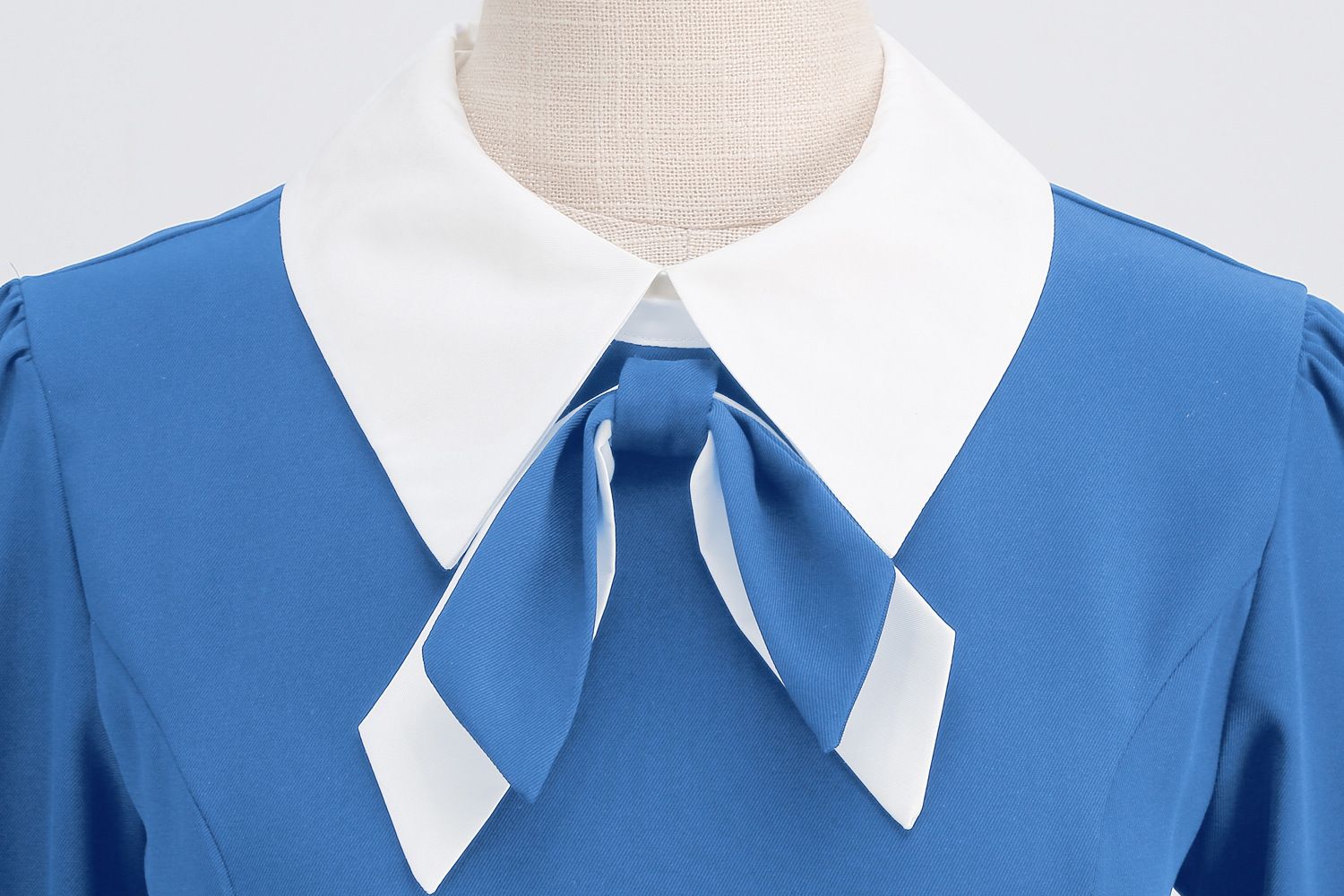 Women Short Sleeve 1950s Retro Vintage Cocktail Party Swing A-Line Work Dress Blue