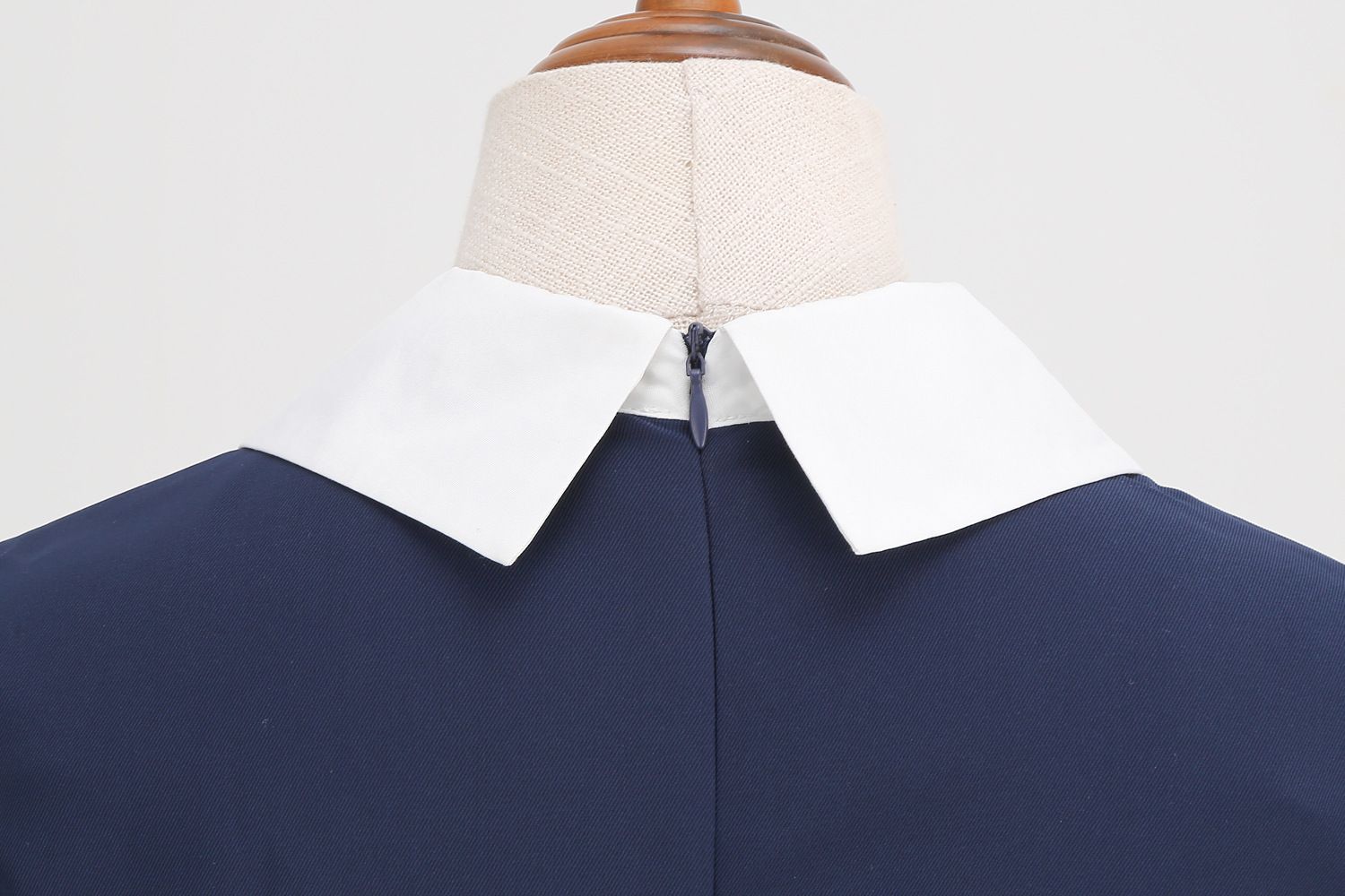 Women Short Sleeve 1950s Retro Vintage Cocktail Party Swing A-Line Work Dress Navy