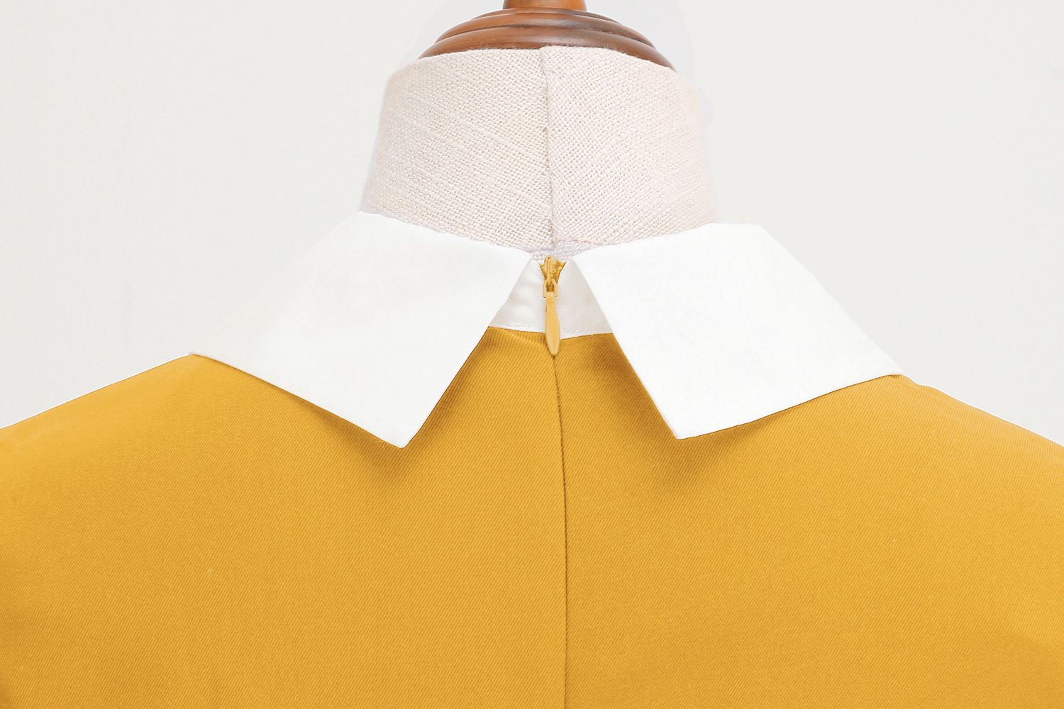 Women Short Sleeve 1950s Retro Vintage Cocktail Party Swing A-Line Work Dress Yellow