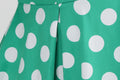 Women V-Neck Cocktail Swing Dress 50s Button Up Rockabilly Prom Dress Green