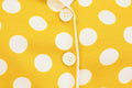 Women V-Neck Cocktail Swing Dress 50s Button Up Rockabilly Prom Dress Green Yellow