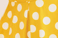 Women V-Neck Cocktail Swing Dress 50s Button Up Rockabilly Prom Dress Green Yellow
