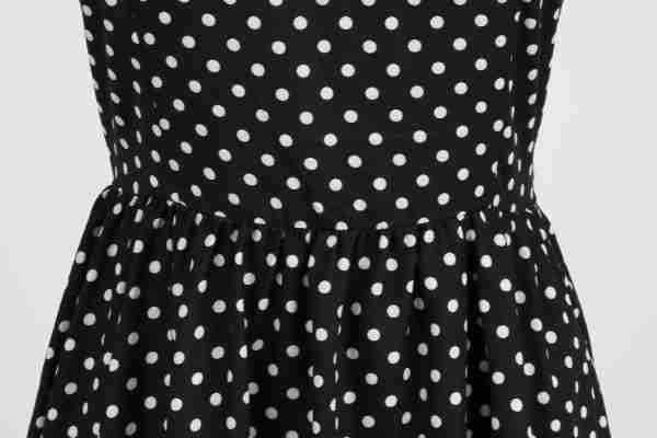 Women Vintage 1950s 1980s Pink Retro Rockabilly Prom Swing Dresses Cap-Sleeve Black