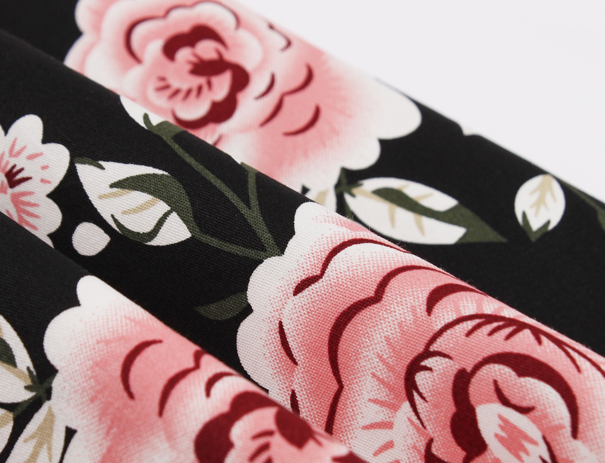 Women Vintage 1950s Cocktail Party Swing Dresses with Ruffle Cap Sleeves V Neck Floral Print Dress Black