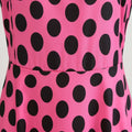 Women Vintage 1950s Retro Polka Dot Print Evening Party Prom Swing Dress Pink