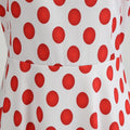 Women Vintage 1950s Retro Polka Dot Print Evening Party Prom Swing Dress White
