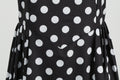 Women Vintage 50s 1950s Dress Square Neck A-line Polka Dot Swing Dresses Black
