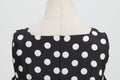 Women Vintage 50s 1950s Dress Square Neck A-line Polka Dot Swing Dresses Black