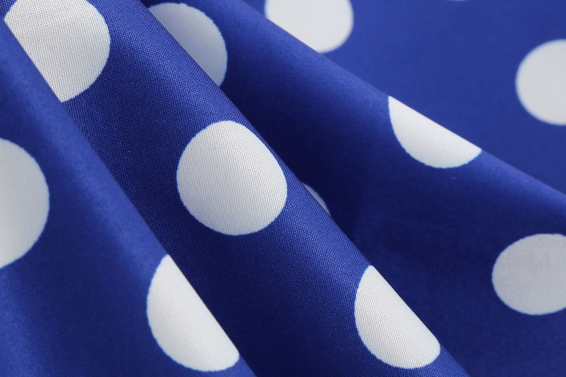 Women Vintage 50s 1950s Dress Square Neck A-line Polka Dot Swing Dresses Blue