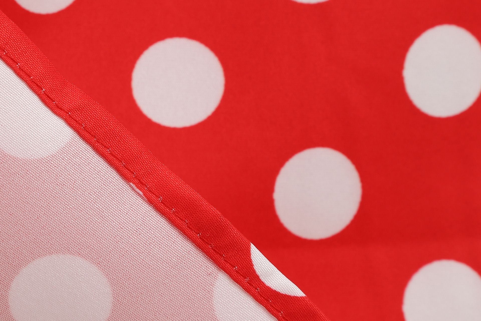 Women Vintage 50s 1950s Dress Square Neck A-line Polka Dot Swing Dresses Red