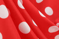 Women Vintage 50s 1950s Dress Square Neck A-line Polka Dot Swing Dresses Red