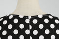Women Vintage 50s 60s Polka Dot Swing A-line Evening Party Cocktail Dresses Black