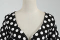 Women Vintage 50s 60s Polka Dot Swing A-line Evening Party Cocktail Dresses Black
