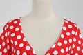 Women Vintage 50s 60s Polka Dot Swing A-line Evening Party Cocktail Dresses Red