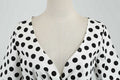 Women Vintage 50s 60s Polka Dot Swing A-line Evening Party Cocktail Dresses White