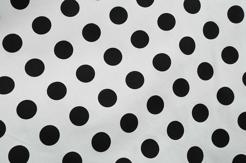 Women Vintage 50s 60s Polka Dot Swing A-line Evening Party Cocktail Dresses White