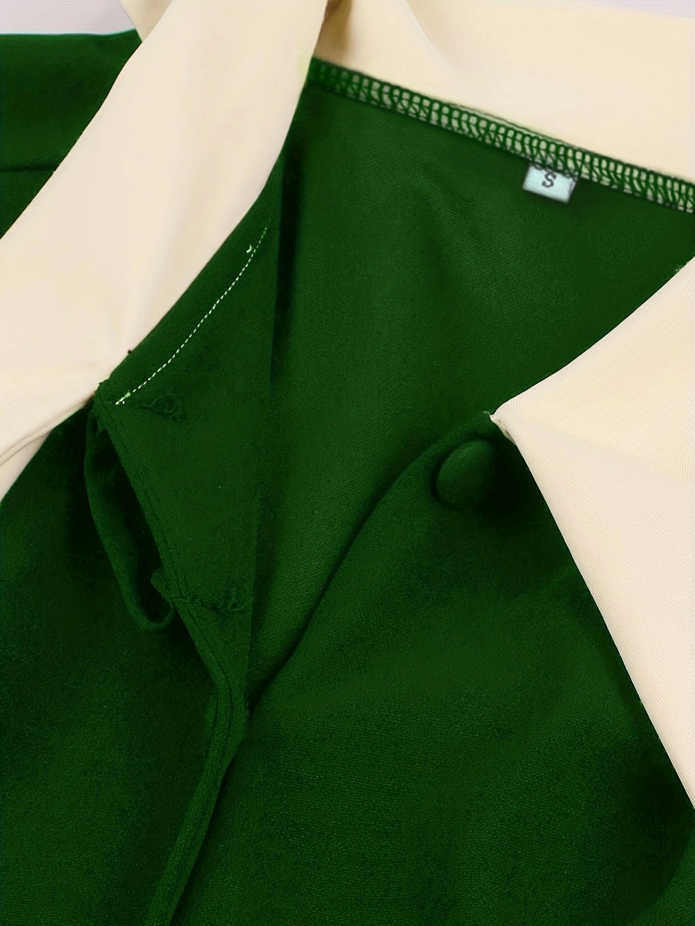 Women Vintage Buttons Down 50s A-Line Casual Prom Swing Dress Green
