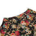 Women Vintage Floral Print A Line Midi Skirt 1950s Circle Skirts Orange