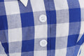 Women Vintage Pink Plaid Dress Buttons Down 50s Flared A-Line Swing Dress Pink Blue