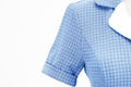 Women Vintage  Plaid Short Sleeve Dress with Belt Rockabilly Party 50S Swing Dress Blue