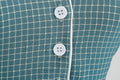 Women Vintage  Plaid Short Sleeve Dress with Belt Rockabilly Party 50S Swing Dress Green