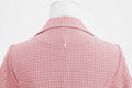 Women Vintage  Plaid Short Sleeve Dress with Belt Rockabilly Party 50S Swing Dress Pink