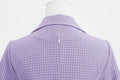 Women Vintage  Plaid Short Sleeve Dress with Belt Rockabilly Party 50S Swing Dress Purple