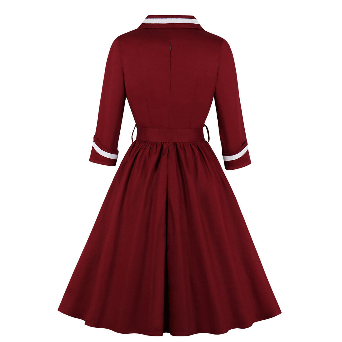Women Vintage Polka Dot 1950s Retro Rockabilly Swing Dresses Red