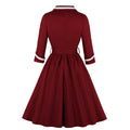 Women Vintage Polka Dot 1950s Retro Rockabilly Swing Dresses Red