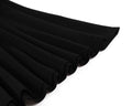 Women Vintage Short Sleeve A Line Midi Summer Dress with Belt Black
