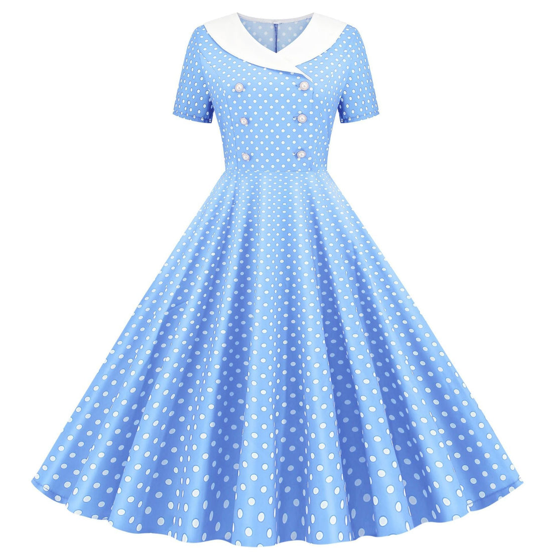Women's 1950s Vintage Audrey Hepburn Style Cocktail Swing Halloween Dresses