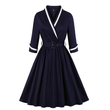 Women's Vintage Polka Dot 1950s Retro Rockabilly Swing Dresses