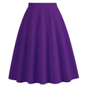 Womens 1950s Adult Poodle Skirt Costume Swing A-Line Pleated Skirt Purple