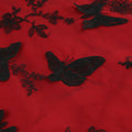 Womens 1950s Butterfly Patchwork Vintage Retro Swing Party Dress Red