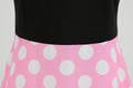 Womens 1950s Polka Dot Summer Dress Sleeveless V-Neck Elegant Vintage Party Dress Pink