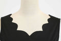 Womens 1950s Polka Dot Summer Dress Sleeveless V-Neck Elegant Vintage Party Dress Purple Black
