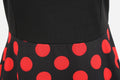 Womens 1950s Polka Dot Summer Dress Sleeveless V-Neck Elegant Vintage Party Dress Red