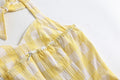 Womens 1950s Princess Cosplay Dress Halter Audrey Hepburn Costume Gown Yellow
