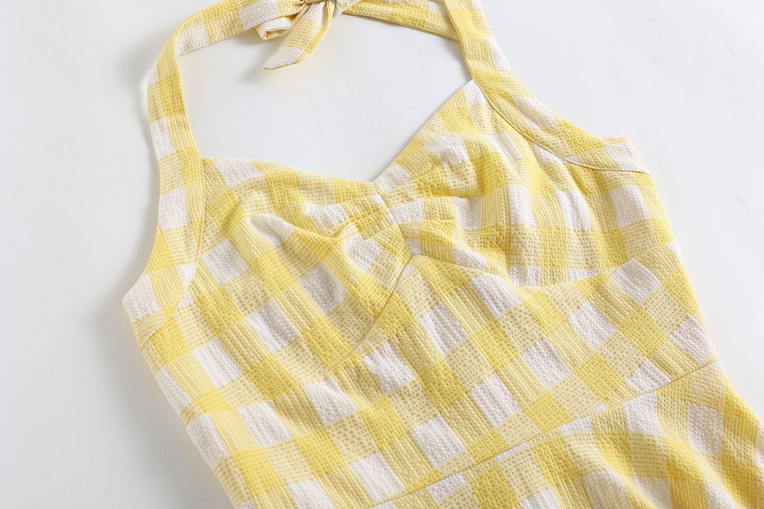 Womens 1950s Princess Cosplay Dress Halter Audrey Hepburn Costume Gown Yellow