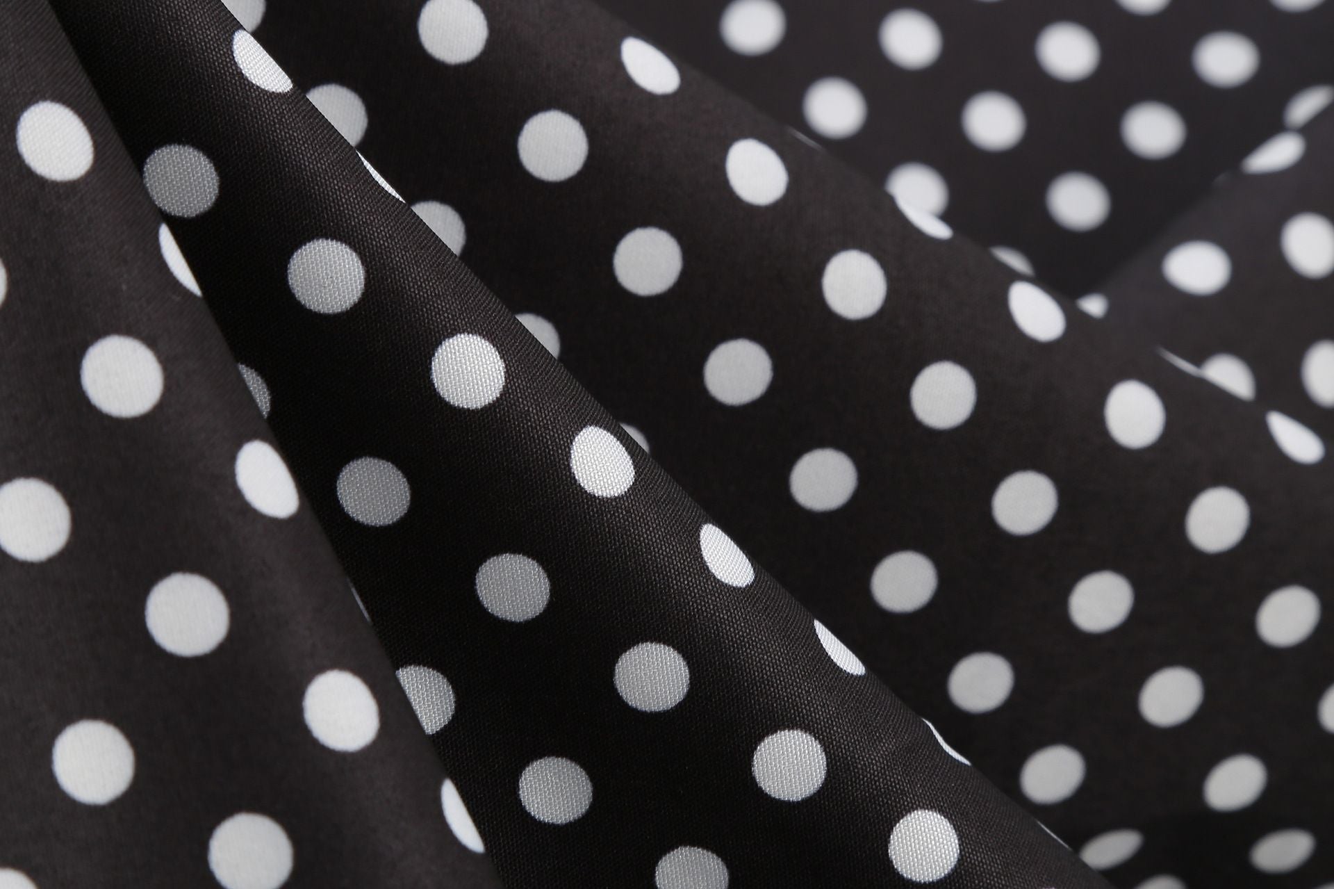 Womens 1950s Retro Rockabilly Polka Dot Casual Dress Vintage Style Prom Dress Black