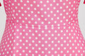 Womens 1950s Retro Rockabilly Polka Dot Casual Dress Vintage Style Prom Dress Pink