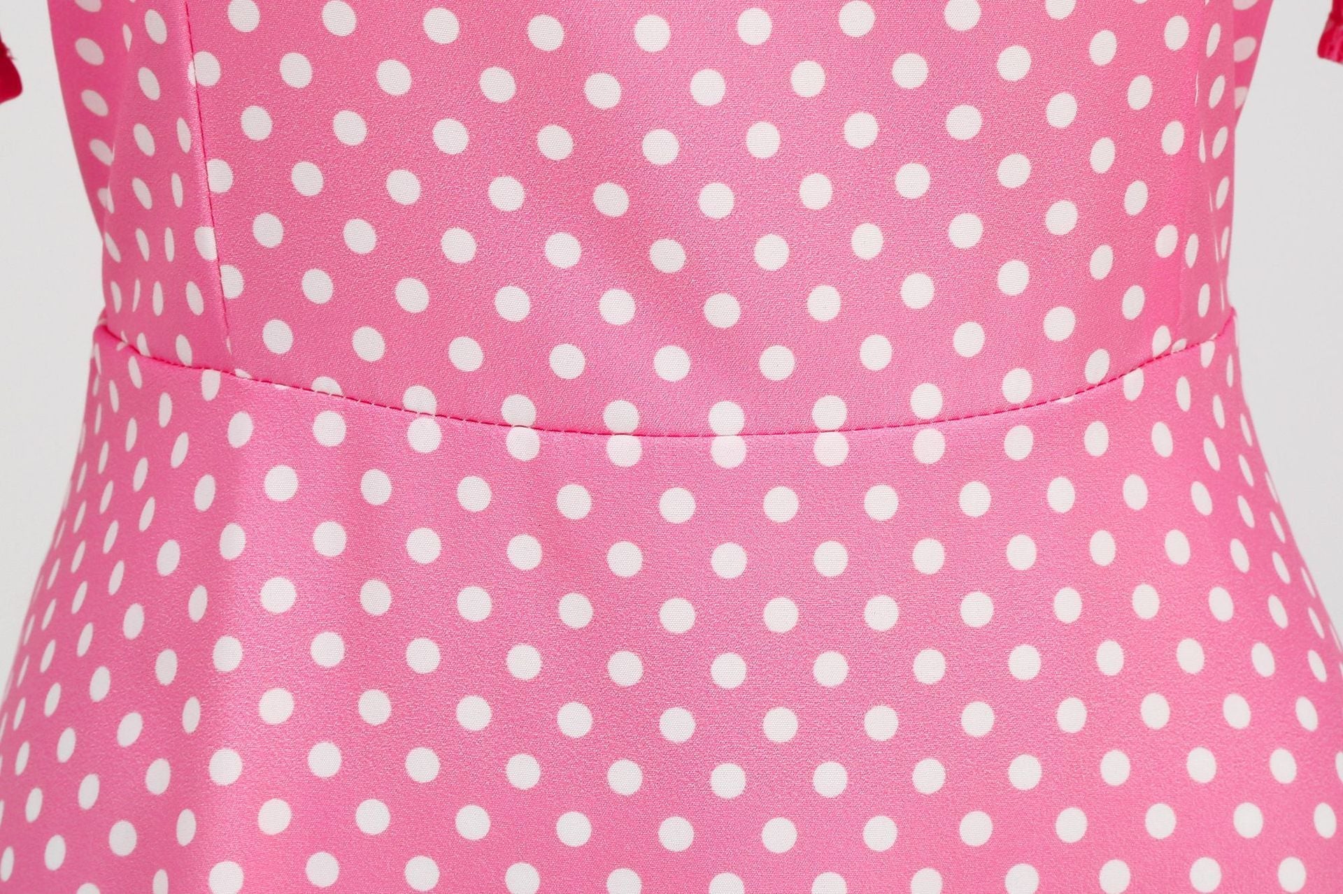 Womens 1950s Retro Rockabilly Polka Dot Casual Dress Vintage Style Prom Dress Pink