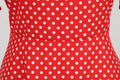 Womens 1950s Retro Rockabilly Polka Dot Casual Dress Vintage Style Prom Dress Red