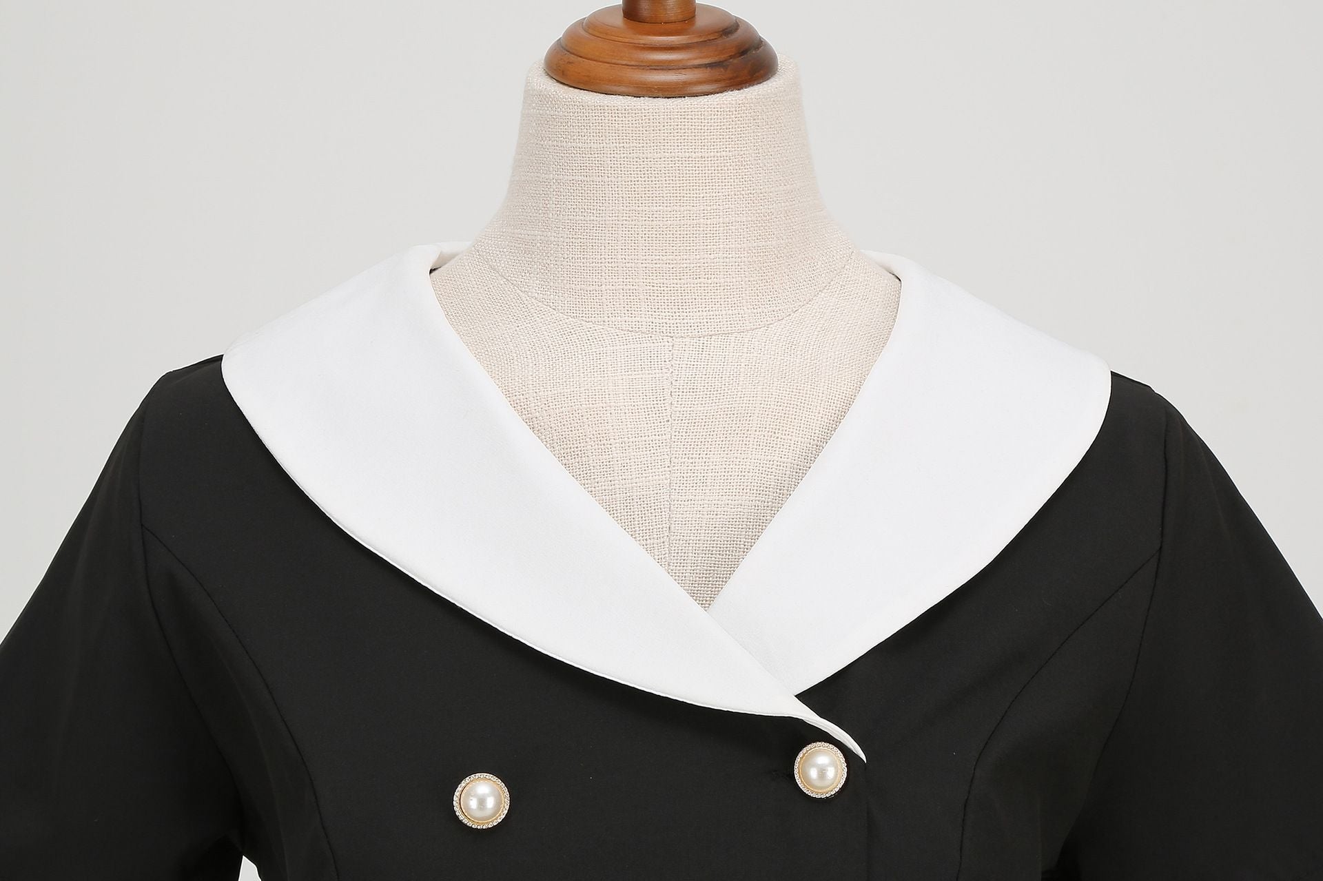 Womens 1950s Vintage Audrey Hepburn Style Cocktail Swing Costume Dresses Black
